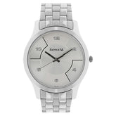 Sonata Men's Watch Analog Silver Dial With Stainless Steel Band, 77063SM02
